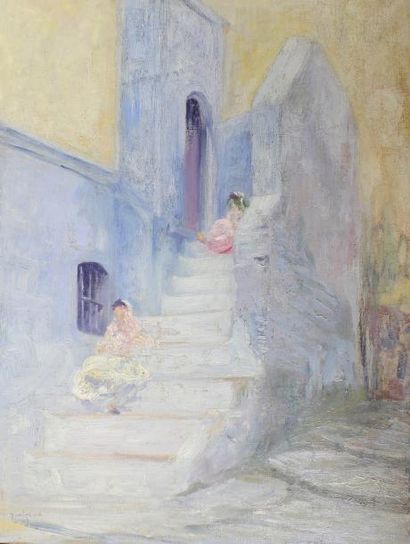 Émile GAUDISSARD (1872 - 1956) Alger.
Huile sur toile signée et datée 1908 en bas...