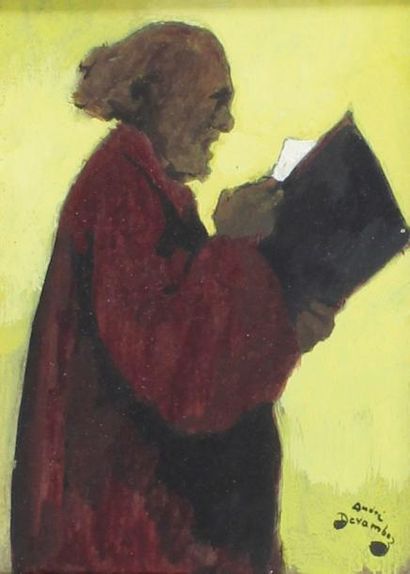 André Devambez L'homme de loi.
Aquarelle signée en bas à droite.
Vue: 22 x 15 cm