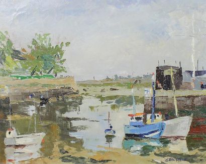 JEAN-PIERRE BLANPAIN (1944) Le port de Hontfleur.
Huile sur toile signée en bas à...
