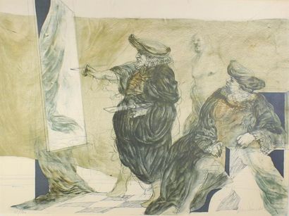 Claude WEISBUCH (1927 - 2014) Rembrandt.
Lithographie justifiée75/160 et signée.
Vue:...