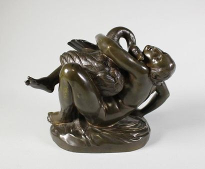 Jean Jacques FEUCHERE (1807 - 1852) Léda et le cygne.
Epreuve en bronze à patine...
