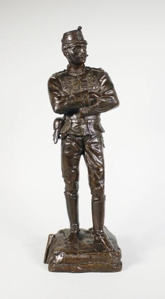 CHARLES ANFRIE (1833 - 1905) Quand vous voudrez.
Bronze à patine brun nuancé.
Fonte...