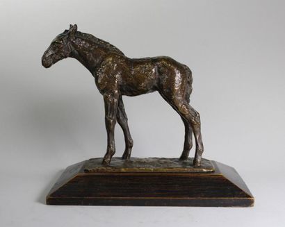 Pierre Robert CHRISTOPHE (1880-1971) Le poulain rouge.
Epreuve en bronze à patine...