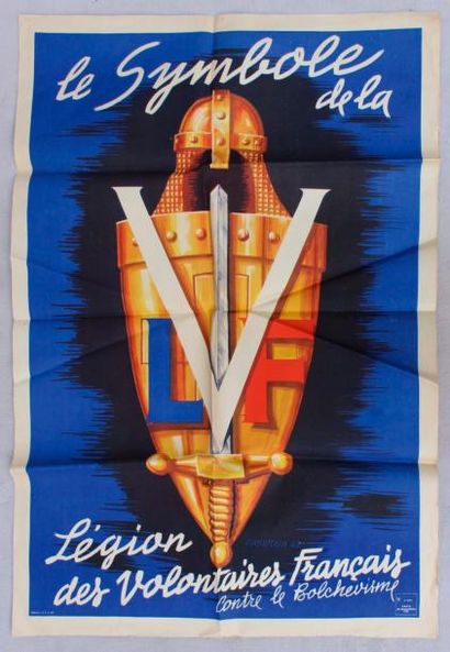 null Le symbole de la Légion des Volontaires Français contre le Bolchévisme. Illustration...