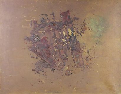 DUCMANH (xxe) Composition abstraite 1961 - 1962.
Peinture sur toile signée au dos...