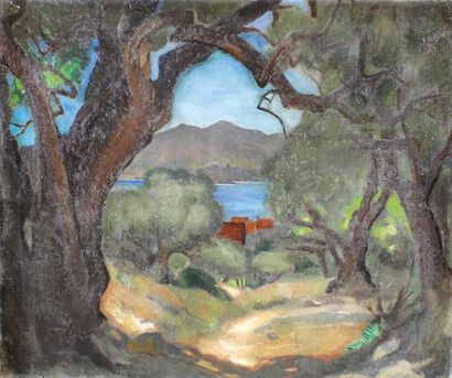 Rodolphe FORNEROD (1877 - 1953) Paysage de Provence.
Huile sur toile signée en bas...