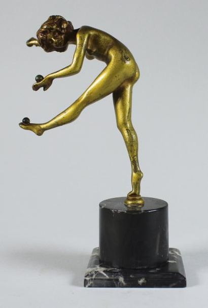 Claire Colinet (1880 - 1950) La jongleuse (circa 1925).
Epreuve en bronze à patine...