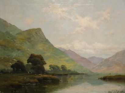 Alfred Fontville II DE BREANSKI (1877 - 1957) (attribué à) Lodore derwentwater. 
Huile...