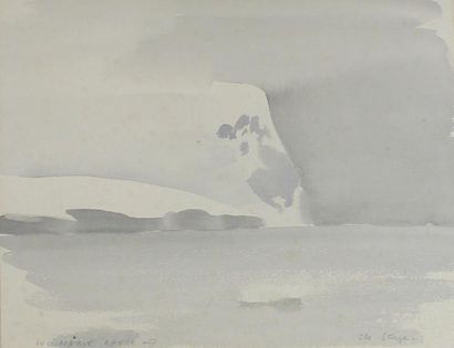 Marie BAYLE Vue de l'Ile Sturge.
Lavis d'encre signé en bas à gauche.
27 x 35 cm...