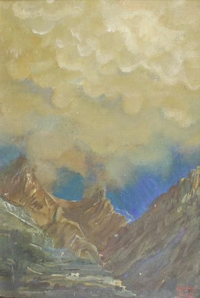 Alexander Evgenevich IACOVLEFF (1887 - 1938) Une vallée dans l'Himalaya, Circa 1931
Huile...