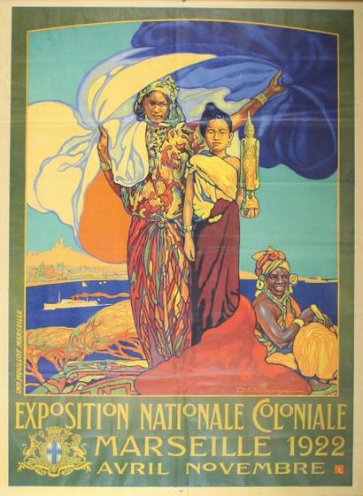 David DELLEPIANE (1866 - 1932) Affiche ancienne pour l'Expo­sition nationale Coloniale...