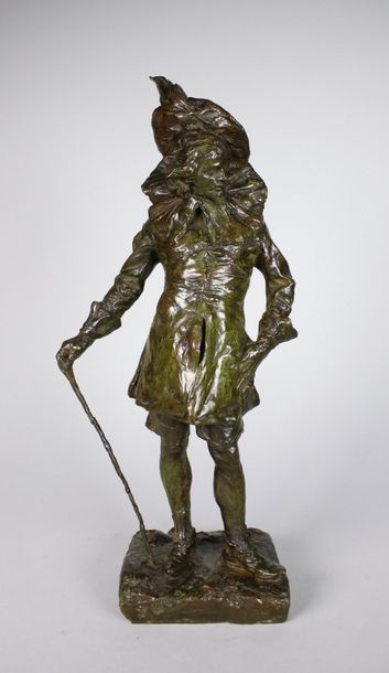 Jean Joseph Le gentilhomme dit Le
Callot.
Epreuve en bronze à belle patine verte...