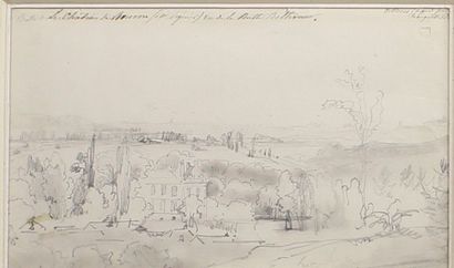 Jean Baptiste Camille COROT (1796-1875) Vue du château de Rosny sur Seine circa 1839...