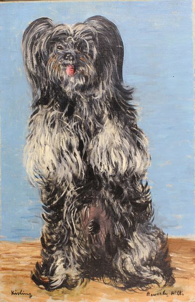 Moïse KISLING (1891-1953) Le chien Banco, 1942.
Huile sur toile signée en bas à gauche...