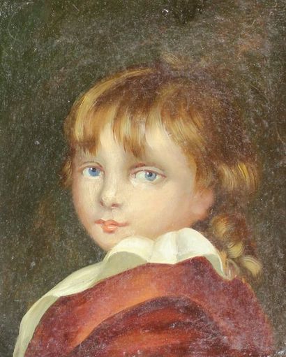École du XIXe siècle Jeune femme et enfant.
Paire d'huiles sur toile.
27,5 x 21,5...