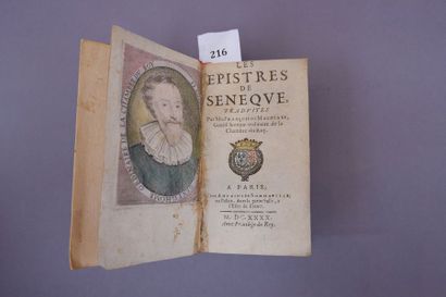 null SÉNÈQUE. Les Epistres de Sénèque, trasduites par Mre François de Malherbe. Paris,...