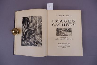 null CARCO. Images cachées. Paris, La Roseraie, 1928. Petit in-4, demi-maroquin anthracite...