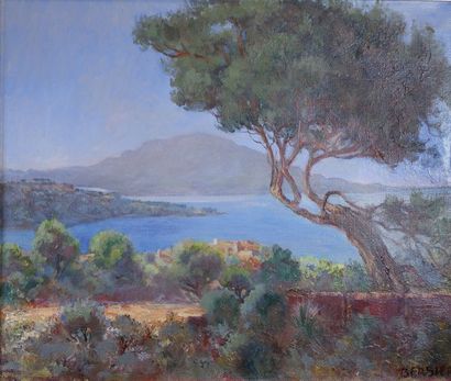 Jean Eugène BERSIER (1895-1978) Paysage de Tipasa, Alger
Huile/toile
46 x 55 cm