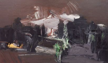 Henri PATEZ (1927-2014) Composition.
Huile sur toile signée au dos.
115 x 196 cm