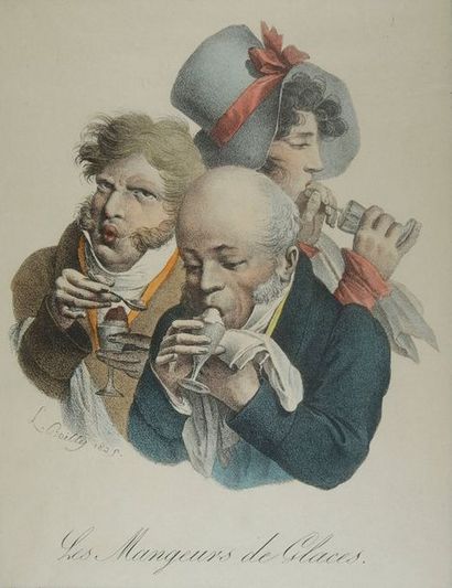 Louis Léopold BOILLY (1761-1845) Ensemble de quatre lithographies:
- «Les Petits...
