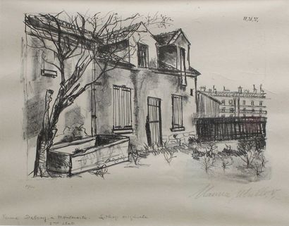 Maurice UTRILLO (1883-1955) Ferme Debray à Montmartre.
Lithographie monogrammée dans...