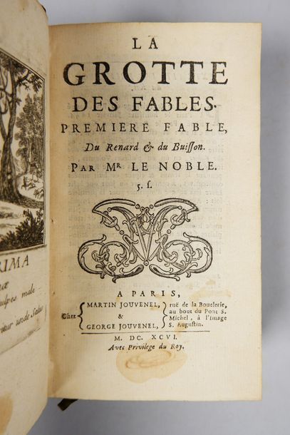null Eustache LE NOBLE. La Grotte des fables. Paris, Martin et George Jouvenel, 1696....