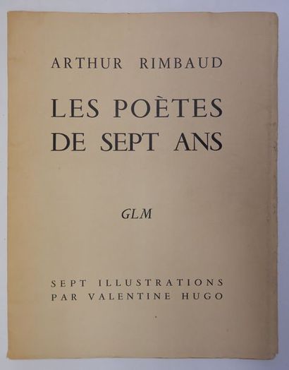 null Arthur RIMBAUD. Les Poètes de sept ans. Paris, GLM, 1939. In-4, en feuilles....