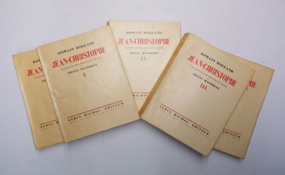 null Romain ROLLAND. Jean-Christophe. Paris, Albin-Michel, 1925. 5 volumes in-4,...