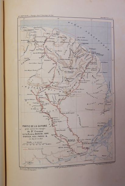 null Docteur J. CREVAUX. Voyages dans l’Amérique du Sud… Paris, Hachette, 1883. In-4,...