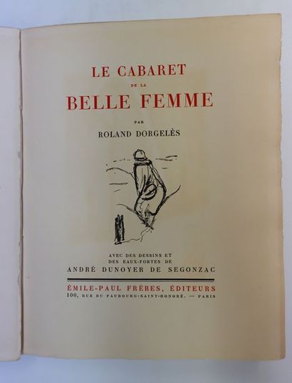 null Georges DUHAMEL. Trois journées de la tribu. Paris, NRF, 1921. Petit in-4, broché....