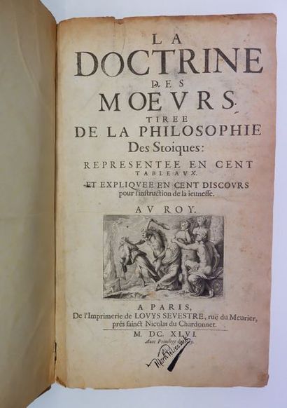 null [Marin Le Roy, seigneur de GOMBERVILLE]. La Doctrine des Mœurs Tirée de la philosophie...