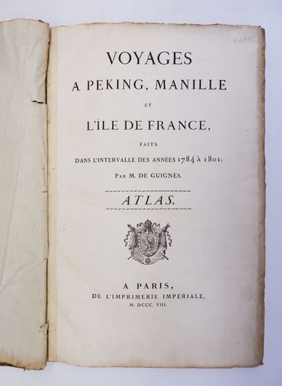 null Joseph de GUIGNES. Atlas pour les Voyages à Peking, Manille et l’Île de France......