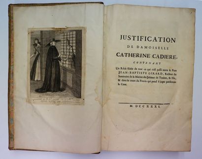 null [LA CADIÈRE]. Recueil de pièces sur l'affaire La Cadière. 1731… In-folio, veau...