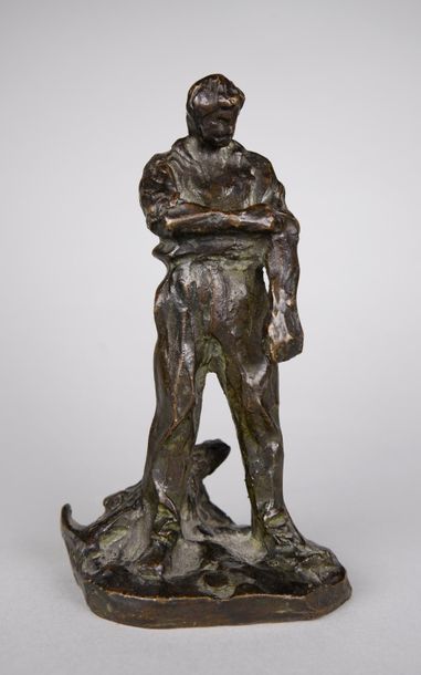 null Aimé-Jules DALOU (1838-1902)
Le paysan.
Epreuve en bronze à patine brun nuancé....