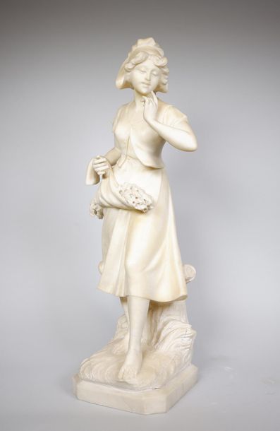 T. CIPRIANI (XXe siècle) La glaneuse. Sculpture...