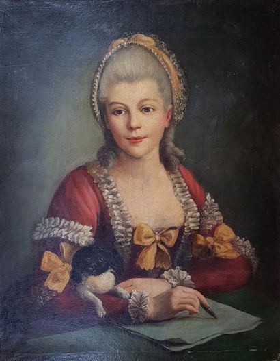 null Ecole du XVIIIe siècle
Portrait de femme.
Huile sur toile.
82 x 65 cm