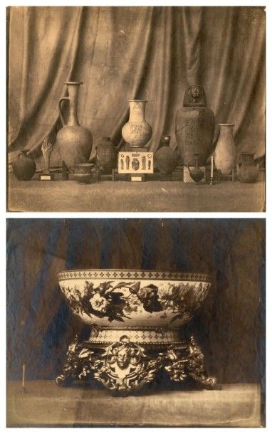 Louis ROBERT (Paris 1810-Sèvres 1882) 2 Photographies d'objets des collections de...