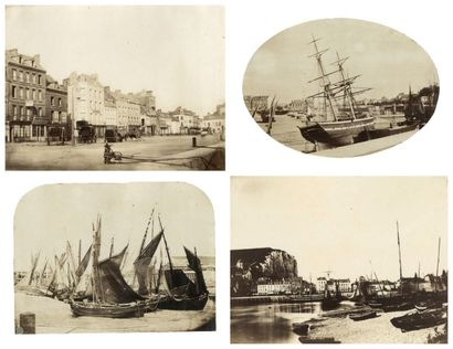 Édouard d'URBAN Le Tréport 16 photographies: l'église Saint-Jacques, le port, bateaux...
