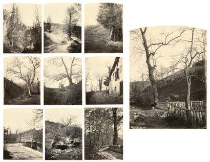 Félix THIOLLIER (Saint-Étienne 1842-1914) 10 Photographies, paysages du Forez Vers...