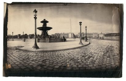 André Adolphe Eugène DISDERI (Paris 1819-1889) Place de la Concorde, Paris Vers 1858...