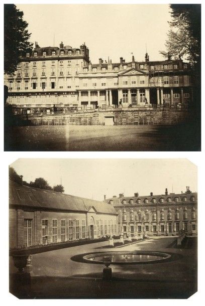 Félix-Jacques MOULIN (1802-après 1875) Château de Saint-Cloud 2 photographies Vers...