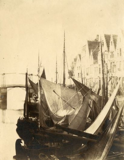 Photographe non identifié Anvers, voiliers quai du charbon Vers 1855 Épreuve non...