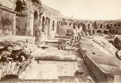 Photographe non identifié Intérieur des arènes de Nîmes (ou Arles) Vers 1865 Épreuve...