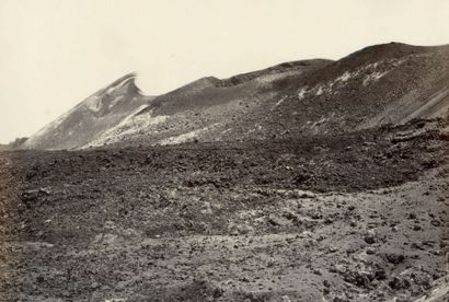 Paul BERTHIER (Paris 1822-Gasville Oisème1912) Pente de l'Etna, après l'éruption...