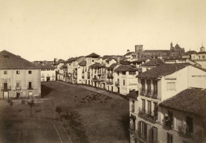 Alphonse DELAUNAY (Rouen 1827-Paris 1906) Grenade place du théâtre 1854 Épreuve sur...