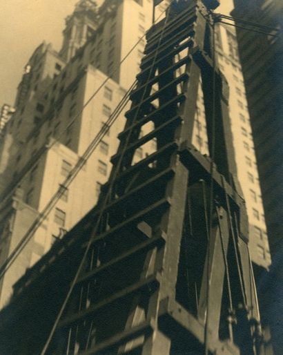 Sherril SCHELL (1877-1964) Construction Work on 9th Avenue New York Vers 1930 Épreuve...