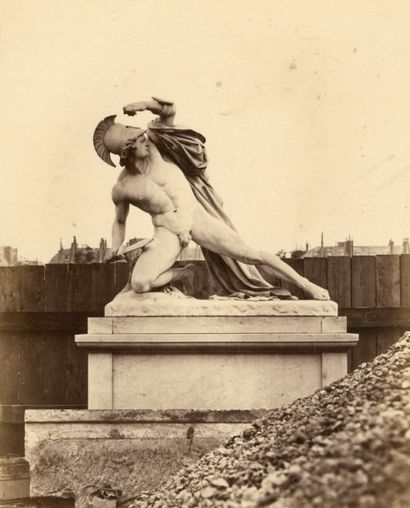 Édouard BALDUS (Grünebach 1813-Arcueil 1889) Alexandre combattant, sculpture de Nanteuil,...