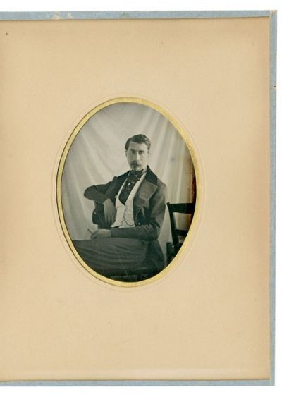 Photographe non identifié Louis Jules Alfred Dobremer 1840 Daguerréotype quart-de-plaque...