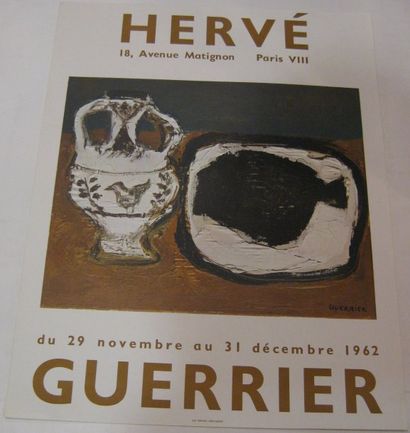 GUERRIER Raymond , 1920-2002 Galerie Hervé, Paris, 1962, Les presses artistiques,...