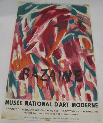 BAZAINE Jean, 1904-2001 Musée National d'Art Moderne, Paris 1965, Lithographie Mourlot,...